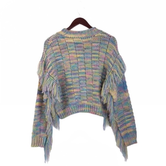 Hot & Delicious Colorful Pastel Fringe Knit Sweater - Picture 6 of 10